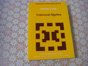  mathematics foreign book Universal algebra by P.M. Cohn.. fee mathematics J16