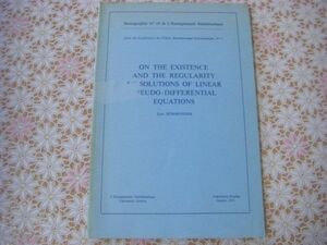 数学洋書 On the existence and the regularity of solutions of linear pseudo-differential equations Lars Hrmanderヘルマンダー Ｈ４０