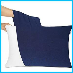 ★navy_43×6350×70㎝位の枕兼用★ 枕カバー のびのび枕カバー まくらカバー 綿 Ｔシャツ素材 50×70 43×63 兼用 ネイビー よく伸びる