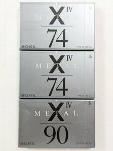 送料無料 レア 新品未使用未開封 SONY X IV XIV C-74X4 C-90X4 中級メタルテープ 高音質カセットテープ 3本 