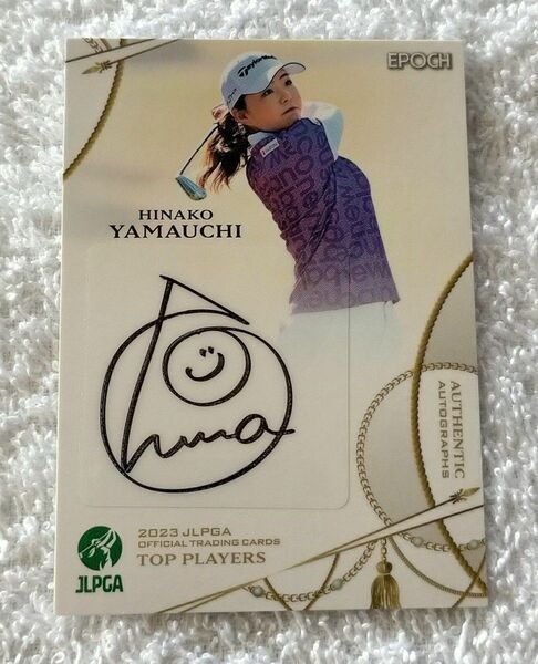 山内日菜子サインカード 2023 JLPGA OFFICIAL TRADING CARDSTOP PLAYERS女子ゴルフ
