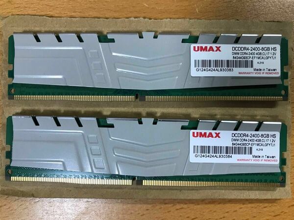 UMAX DCDDR4-2400-8GB HS DDR4-2400 PC4-19200 (4GB×2枚 計8GB) 