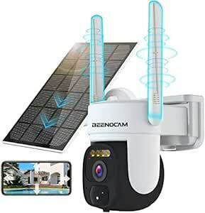 BEENOCAM 防犯カメラ ワイヤレス 屋外 ソーラー 自動追跡 監視カメラ 15000mAh大容量 知能暗視機能 長時間稼