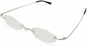 藤田光学 老眼鏡 携帯用 2.0 度数 テングラス 軽量 モデル シルバー TP-02 +2.0