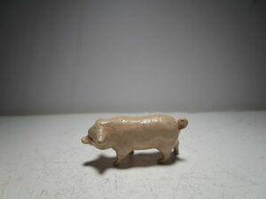 1930～40年代 ヴィンテージ 英国製 豚のオブジェ (Lead製) Sサイズ ミニチュア玩具/ジオラマ玩具/古玩具