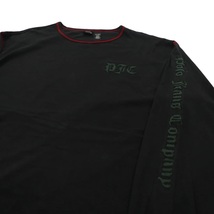 POLO JEANS COMPANY RALPH LAUREN ビッグサイズ ロングスリーブTシャツ XXL ブラック コットン 袖ロゴ 90年代_画像6