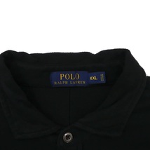 POLO RALPH LAUREN ビッグサイズ 長袖ポロシャツ XXL ブラック コットン_画像4