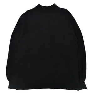 VINTAGE HIGH-NECK LS T-SHIRT ハイネック ロングスリーブTシャツ L ブラック コットン メキシコ製