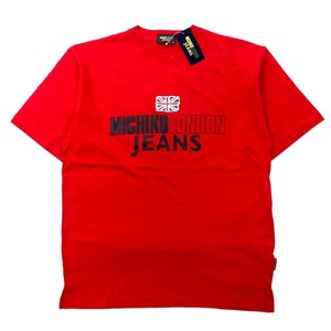 MICHIKO LONDON JEANS ビッグサイズ 90年代 ロゴプリントTシャツ M レッド コットン ユニオンジャック 未使用品