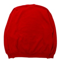 USA製 90年代 RED OAK カレッジプリントスウェット XL レッド コットン 裏起毛 BRONCHOS ビッグサイズ_画像3