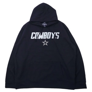 NFL DALLAS COWBOYS ビッグサイズ プリントパーカー 2XL ネイビー ポリエステル