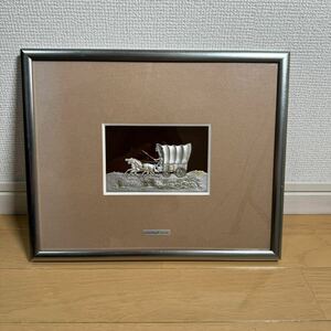 1 jpy ~ TAKEHIKO original silver made SILVER frame horse car relief 