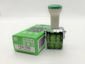 【三枝堂】新品　サンビー　テクノタッチ回転印　「TKA-TD5」　欧文　飛日付　5号　明朝体　長期保管商品　☆送料は当社負担☆