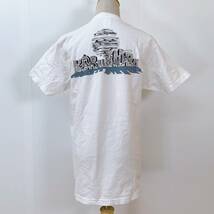 S3279 Jellan メンズ 半袖 Tシャツ Mサイズ ホワイト 白 前後プリント カジュアルスタイル シンプル 万能 丸首 USED 古着_画像3