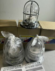* cheap start! postage included! marine lamp 3 piece ship Zero deck silver electro- . ship lighting equipment Matsumoto ship electro- machine light *