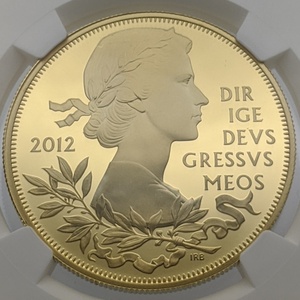 ★最高鑑定★ 2012年 イギリス エリザベス２世即位60年記念銀貨 ギルト Gilt ダイアモンド・ジュビリー NGC PF70 UC 箱＆COA送料無料