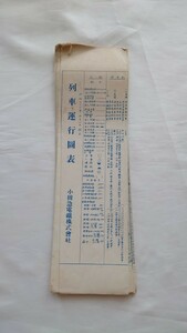 ▽小田急▽列車運行図表▽昭和32年5月1日改正 ダイヤグラム
