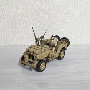 TAMIYA 1/35 イギリス SAS ジープ プラモデル 完成品 塗装済み 軍用車