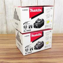 【WH-0779】未使用 makita マキタ 18V バッテリー BL1860B 6.0Ah 2個セット 急速充電対応 雪マーク有 箱有 純正_画像3