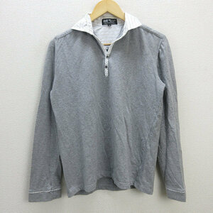 G■ビームス/BEAMS HEART 長袖ポロシャツ/コットン【M】灰/men's/60【中古】■