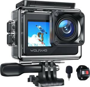 アクションカメラ デュアルカラースクリーン ゴープロ 4K動画 20MP写真 40M防水 水中 振れ防止 アウトドア 自転車 スキューバ アスレチック