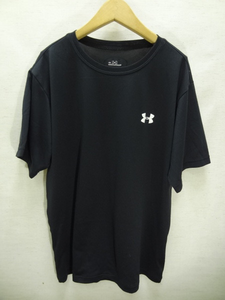 全国送料無料 アンダーアーマー UNDER ARMOUR メンズ ポリエステル100%素材 黒色 半袖 UAテックスポーツ速乾Tシャツ MD