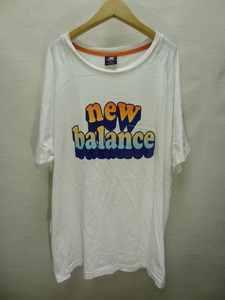 全国送料無料 ニューバランス new balance メンズ 綿100% 白色 半袖 スポーツ Tシャツ L（JPN ＸL）