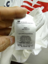 全国送料無料 ニューバランス new balance メンズ 綿100％素材 超BIGロゴプリント 半袖 白Tシャツ US L(180/100A) JP XL_画像7