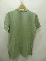 全国送料無料 ユニクロ UNIQLO U レディース サイド裾を開いてリメイク 綿100% カーキーグリーン色 半袖 Tシャツ L_画像7