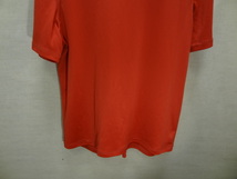 全国送料無料 リーボック Reebok アディダスジャパン製 メンズ ポリエステル100% 赤系色 半袖 スポーツ トレーニング Tシャツ S_画像5