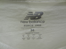 全国送料無料 ニューバランス new balance メンズ 綿100% 白色 半袖 スポーツ Tシャツ M（JPN L）_画像2