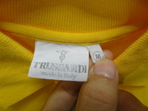 全国送料無料 トラサルディー TRUSSARDI イタリア製 メンズ 綿100％素材 胸刺繍入り 鹿の子素材半袖 ポロシャツ Mサイズ_画像2