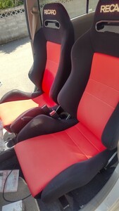 RECARO レカロ SR3２脚セット 赤黒 汚れスレは程々 ピレリマットはOKと思います