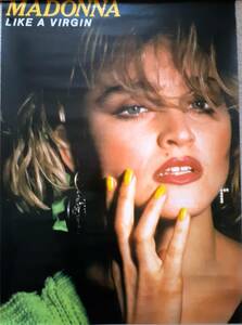 MADONNA　マドンナ　LIKE A VIRGIN　1984年 非売品 ポスター 　Warner-Pioneer Corporation 　：　59.5 cm x 84 cm