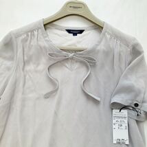 ★大きいサイズ★新品タグ付★バーバリー★BURBERRY 2・40/11号/L 上品カットソーブラウス&シャドーチェックラップスカートスーツ ビジネス_画像4