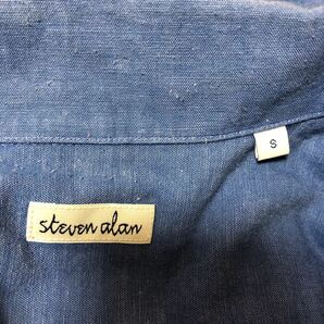 送料無料 Steven Alan ジップシャツ ブルー 青 COBALT 長袖シャツ シャツブルゾン シャンブレー スティーブンアラン Sの画像8