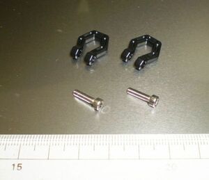 1/10 crawler accessory Tamiya CC-01 CC-02 CR-01 MF-01 and so on shackle C type 2 piece black!(0)