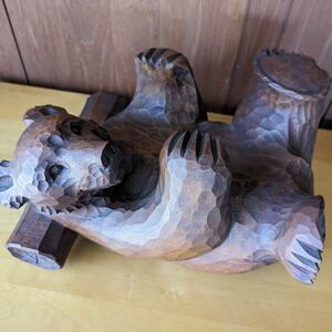  sculpture house ... full tree carving bear a dog sculpture free shipping . full work compilation [.. person ] including in a package possible 