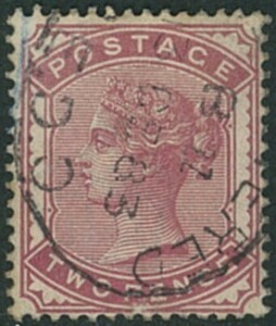 外国切手　イギリス　使用済み　1880-81年　2ｐ　スコットNo.81