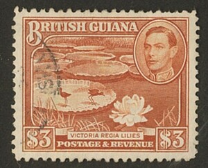 外国切手　英領　使用済み　( )はスコット番号　BR.GUIANA 1938-52年 $3(241)