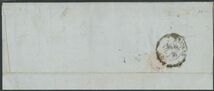 フランス 実逓カバー ナポレオンIII 25c(11)貼 BEDARIEUX 25 JENV 54 裏面に着印有(不鮮明)_画像2