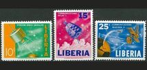 外国切手　リベリア　未使用　使用済み　1964年　宇宙開発　未済各3種　無目打3種　小型シート2種_画像1