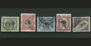  foreign stamp libe rear used .1906 year Scott No.101-13 13 kind 