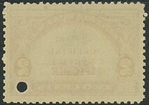 外国切手　リベリア　みほん　1928年　公用（o159）　SPECIMEN加刷　パンチ穴　1種_画像2