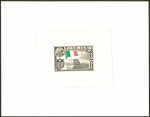 外国切手　リベリア　未使用　デラックスシート　1958年　タブマン大統領訪欧　イタリア　1種_画像1