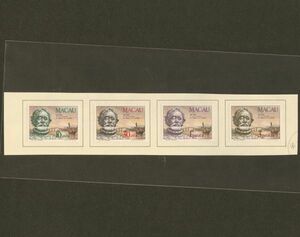 外国切手　マカオ ( )はスコット番号　未使用　1981年 ルイス・デ・カモエンス4種完(447-50)