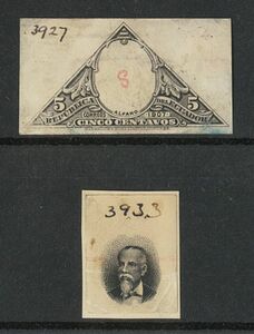  foreign stamp proof (....)eka dollar south part width . railroad opening 5c 1908 year 
