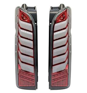 [ full LED tail lamp ] Toyota Hiace 200 series clear × red left right set Regius Ace sequential tail light 