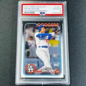 PSA10 GEM MINT 2024 Topps Los Angeles Dodgers Team Set 大谷翔平 No.LAD-3 Series 1 PSA鑑定済カード POPULATION（個体数）1/4枚