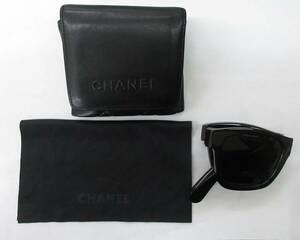 シャネル CHANEL 折りたたみサングラス POLARIZED 6053　c.622/71 53□22 140 3P ブラック ゴールド専用ケース付